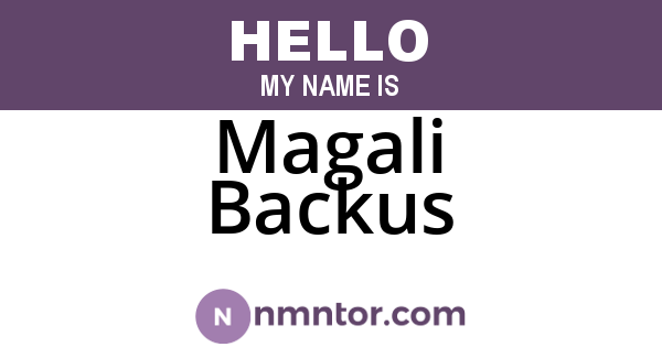 Magali Backus