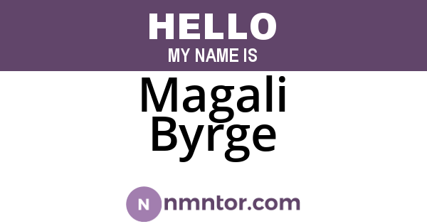 Magali Byrge
