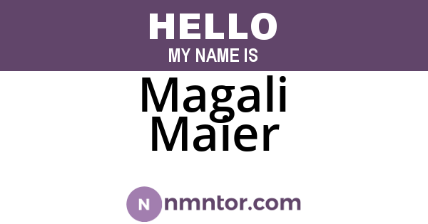 Magali Maier