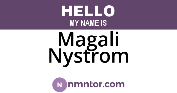 Magali Nystrom
