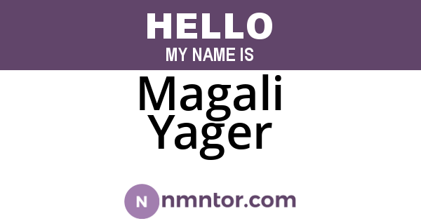 Magali Yager