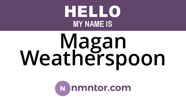 Magan Weatherspoon