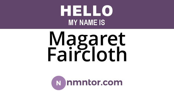 Magaret Faircloth