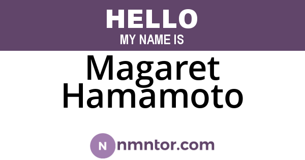 Magaret Hamamoto