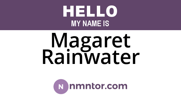 Magaret Rainwater