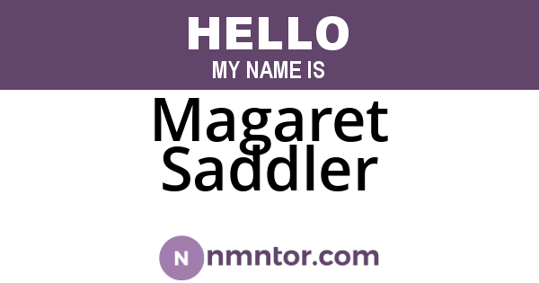 Magaret Saddler