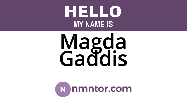 Magda Gaddis