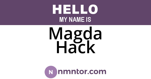 Magda Hack
