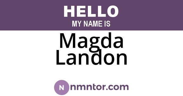 Magda Landon