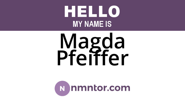 Magda Pfeiffer
