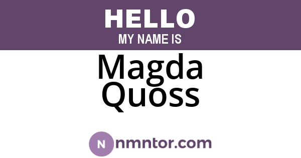 Magda Quoss
