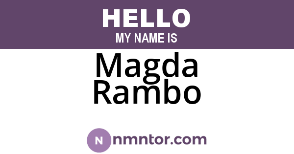 Magda Rambo
