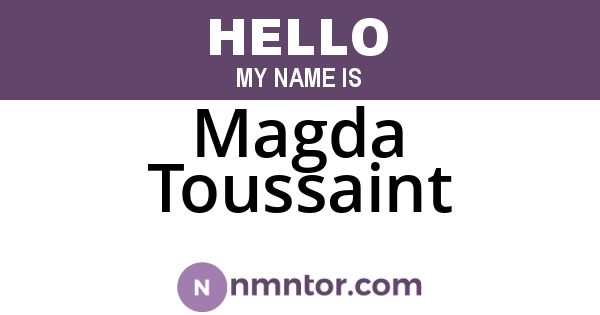 Magda Toussaint