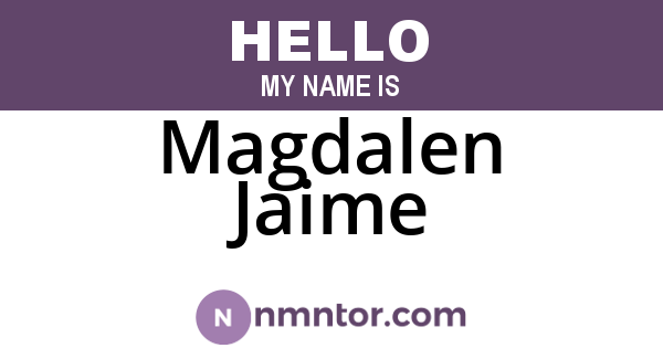 Magdalen Jaime