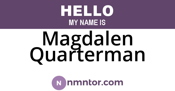 Magdalen Quarterman