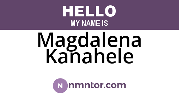 Magdalena Kanahele