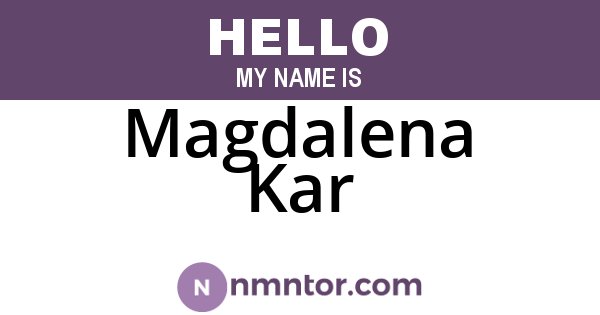 Magdalena Kar