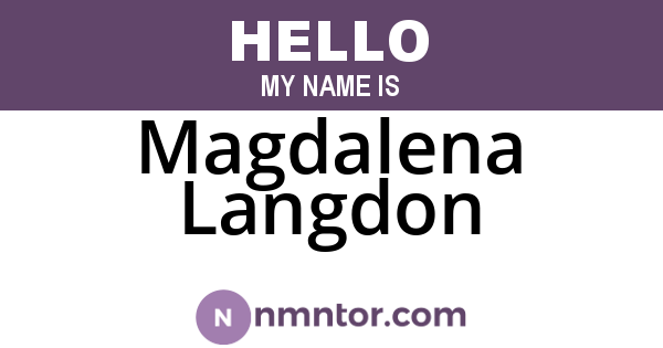 Magdalena Langdon