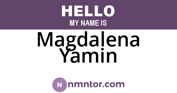 Magdalena Yamin