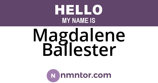Magdalene Ballester