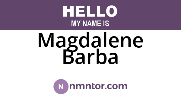 Magdalene Barba