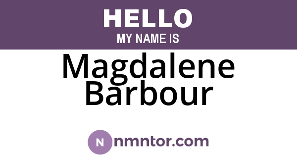Magdalene Barbour