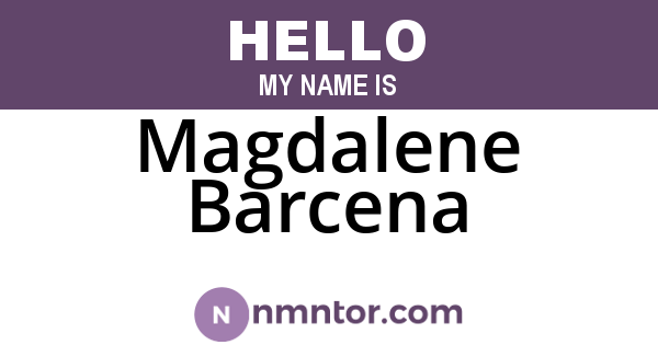Magdalene Barcena