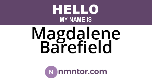 Magdalene Barefield