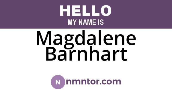 Magdalene Barnhart