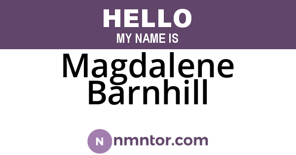 Magdalene Barnhill