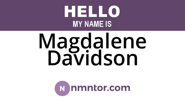 Magdalene Davidson