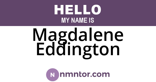 Magdalene Eddington