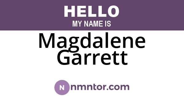 Magdalene Garrett