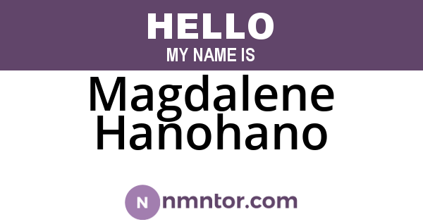 Magdalene Hanohano