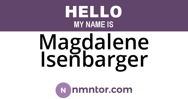 Magdalene Isenbarger
