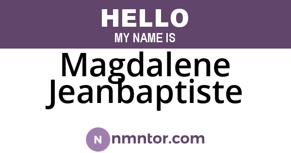 Magdalene Jeanbaptiste