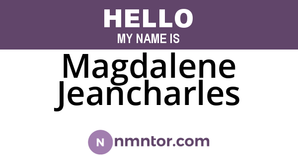 Magdalene Jeancharles