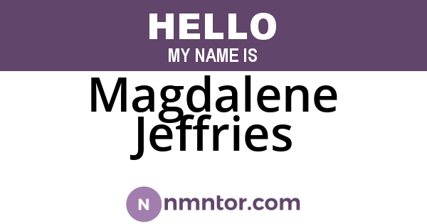 Magdalene Jeffries