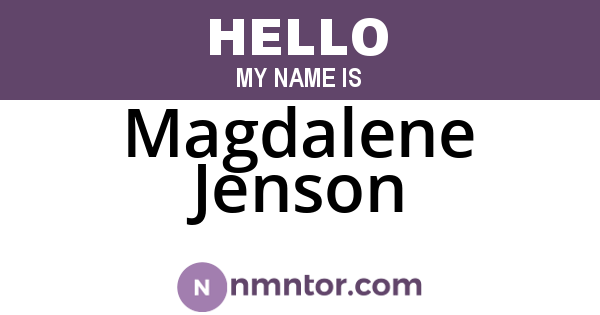 Magdalene Jenson