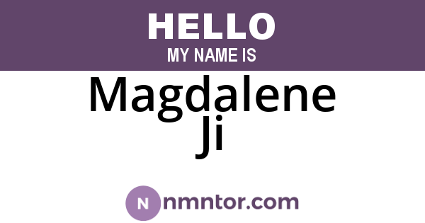 Magdalene Ji