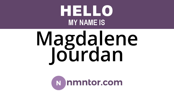 Magdalene Jourdan