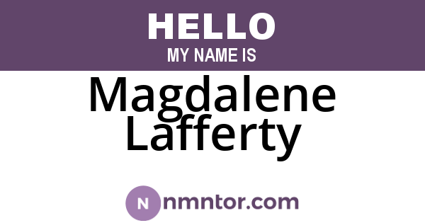 Magdalene Lafferty