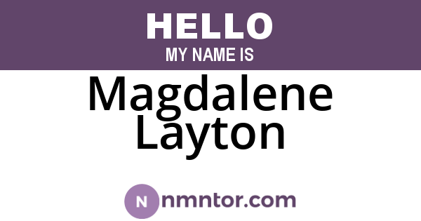 Magdalene Layton