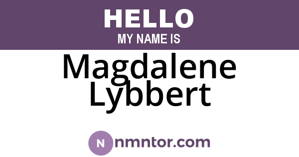 Magdalene Lybbert