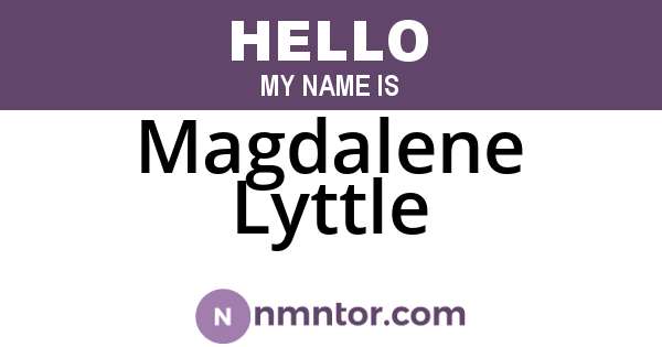 Magdalene Lyttle