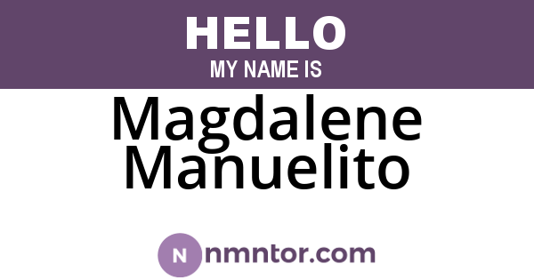 Magdalene Manuelito