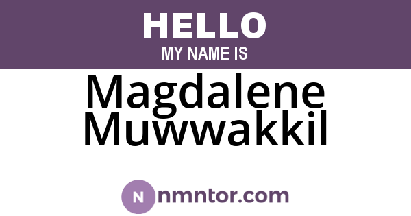 Magdalene Muwwakkil