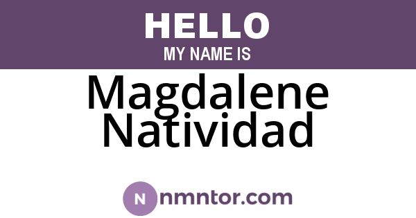 Magdalene Natividad