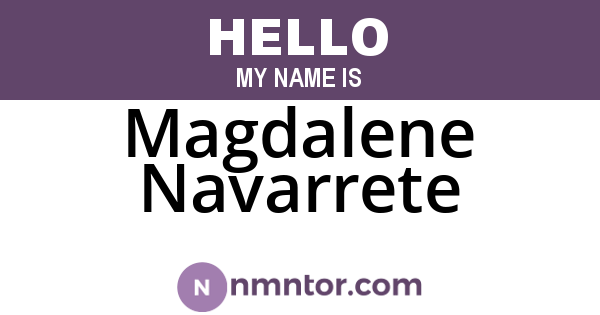 Magdalene Navarrete