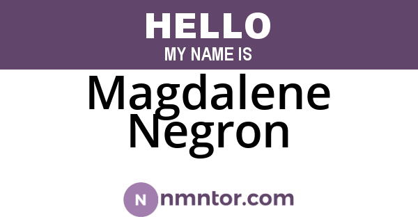 Magdalene Negron